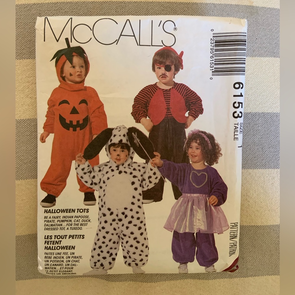 1990s Mc Calls Costume Sewing Pattern-Halloween Tots